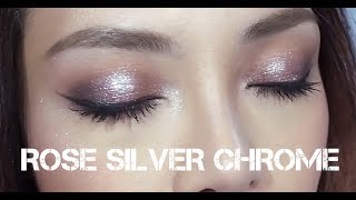 Rose Chrome Lids  MAC Dazzleshadow Liquid Tutorial feat Love Yourself [upl. by Harmaning161]