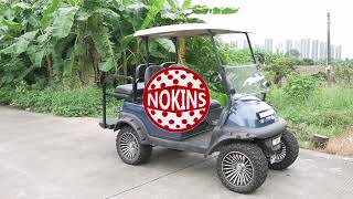 Nokins New Seat Cover Fits Club Car Precedent  No Staplers RequiredCarbon Fiber BlackampBlack [upl. by Yssirc]