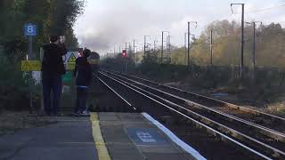 SR No 35028 Clan Line on The British Pullman pass Westenhanger for London Victoria [upl. by Eibba764]