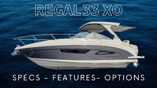 Cabin Boat With Outboards  Regal 33 XO Walkthrough Review [upl. by Hgielsa]