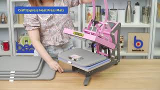 Craft Express Heat Press Mats for HTV Vinyl amp Sublimation  How to Print Photo Slate [upl. by Hillegass]