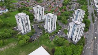 Cruddas Park Shopping Centre amp Flats From Above [upl. by Clarette]