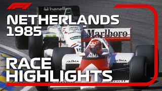 1985 Netherlands Grand Prix Race Highlights  DHL F1 Classics [upl. by Occer]