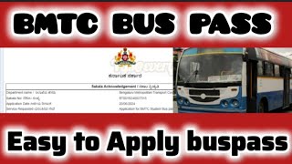 HOW To APPLY BMTC BUS PASS 202425 in KANNADA  EASY TO APPLY FOR BMTC BUS PASS in ONLINE [upl. by Emmalynn]