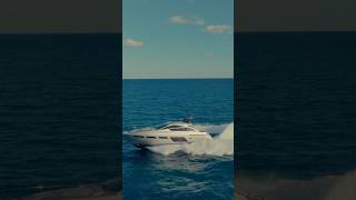 Crashing waves on this Pershing 6X 🌊🤩 yacht boatlife [upl. by Nagoh]