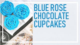 BLUE ROSE CHOCOLATE CUPCAKES  Bake a Minute [upl. by Kilroy654]