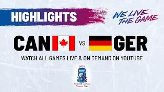 Highlights  Canada vs Germany  2023 IIHFWorlds [upl. by Ellahcim]