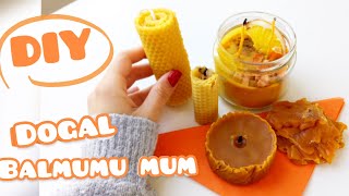 DIY2 Farklı Doğal Balmumu Mum Yapımı💛🐝🙂 [upl. by Airrehs]