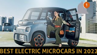 Top 5 Best electric microcars 2022 for 16 yo Ami Microlino YoYo Zero Twizy [upl. by Towers]