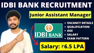 IDBI Assistant Manager Notification 2023  IDBI Bank Recruitment 2023  Full Details  Job4freshers [upl. by Oap106]