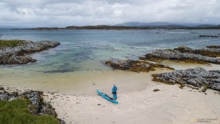 Sea Kayaking Arisaig  Moidart with a drone eye view [upl. by Zumstein]