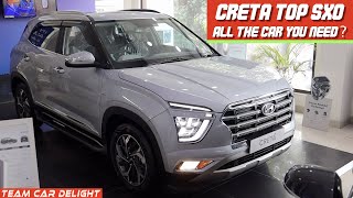 Creta 2022 Top Model  Walkaround Review with On Road Price  Hyundai Creta 2021  SX O [upl. by Ahsitam635]