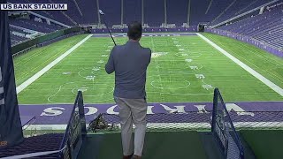 Golfing inside US Bank Stadium [upl. by Ahsym63]