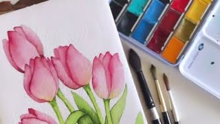 flower drawing  flower easy drawing  🌷🌷💐 [upl. by Nyer]