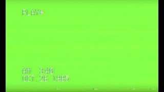 VHS Green Screen Chroma Key VCR Tape Overlay Video Effect Footage Retro 80s [upl. by Ycniuqal]