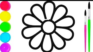 How to Draw Flower  Step by Step For Beginners [upl. by Elehcin]