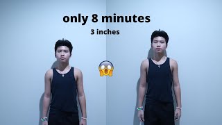 How to Grow 3 Inch Taller  In Only 8 Minutes IT WORKS [upl. by Gainer]