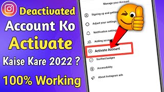 How to reactivate instagram account 2022  Instagram deactivate account ko activate kaise kare [upl. by Krista]