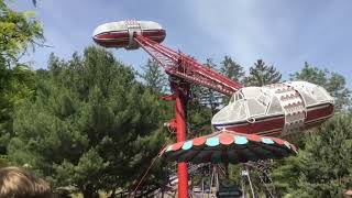 Satellite OffRide POV Knoebels Amusement Resort Eyerly RollOPlane [upl. by Jason397]