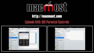 iOS Parental Controls MacMost Now 648 [upl. by Anilah]