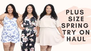 BOOHOO PLUS SIZE CLOTHING HAUL 2020  PLUS SIZE SPRING TRY ON HAUL [upl. by Waterer226]