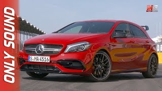 NEW MERCEDES A45 AMG 4MATIC 2017  FIRST TEST DRIVE ON TRACK ONLY SOUND  HUNGARORING CIRCUIT [upl. by Akinhoj712]