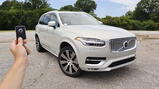 2022 Volvo XC90 T6 AWD Inscription 6S Start Up Walkaround POV Test Drive and Review [upl. by Gussi]