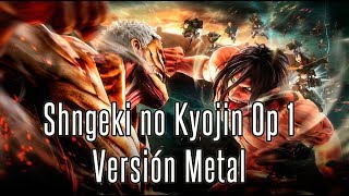 Shingeki no kyojin Op 1 Español SOLO AUDIO  La Flecha Escarlata  Versión Metal Paulo Cuevas [upl. by Gary80]