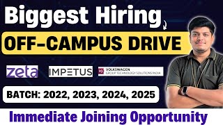 Biggest New Hiring  Off Campus Drive 2022 2023 2024 2025 BATCH  Latest New Hiring Announced [upl. by Ijic593]