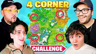 4 CORNER CHALLENGE CON I MIEI AMICI SU FORTNITE [upl. by Monti]