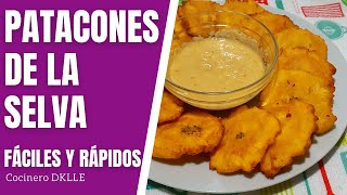 COMO HACER PATACONES DE LA SELVA PERUANA 🍌 RICOS Y CROCANTES [upl. by Noved]