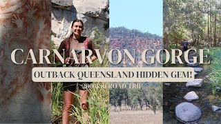 CARNARVON GORGE HIKE  2000km Pajero Road Trip PT2  OUTBACK QUEENSLAND  overlanding camping [upl. by Edita]