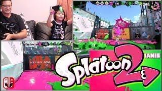 Splatoon 2  split screen with 7 year old daughter and Dad  Nintendo Switch [upl. by Zorana960]