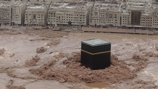 Kaaba now Mecca is blown away by the wind The speed of the storm is 315 kmh [upl. by Hogen]