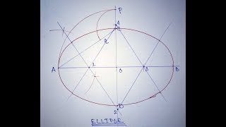 draw ellipse by four centre method ALL IN ONE [upl. by Latty]