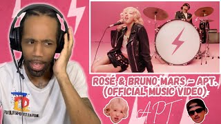 ROSÉ amp Bruno Mars  APT Official Music Video  REACTION [upl. by Yeclek]