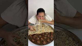 4KG VEG MANCHURIAN amp HAKKA NOODLES EATING CHALLENGE😱FOOD CHALLENGE🔥 shorts foodie eating [upl. by Shifrah861]