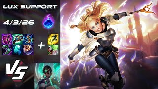 SUPPORT Lux vs Karma  EU Challenger Patch 1418 [upl. by Enilraep]