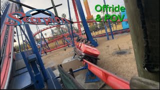 Scorpion Offride amp POV  Defunct Coaster Footage Copyright Free [upl. by Bryanty]