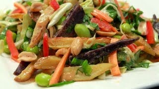 How to Make Spicy Thai Potato Salad  Peanut Dressing Recipe [upl. by Eihctir]