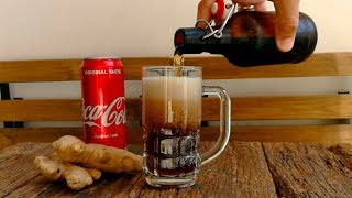 COCA COLA GINGER BEER homemade  How to make GINGER BEER with COCA COLA [upl. by Herbie]