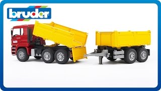 Bruder Toys MAN TGA Construction Truck with Trailer 02756 [upl. by Dermott847]