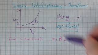 7 Lineare Fehlerfortpflanzung Theorie Formel [upl. by Lontson]