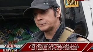 OMB Chairman Ronnie Ricketts at 3 iba pang opisyal pinasususpinde ng Sandiganbayan 4th Division [upl. by Arymahs]