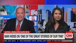 WATCH Bari Weiss Confronts Brian Stelter Over CNN’s Covid Lab Leak Theory Coverage in Tense Debate [upl. by Nesyrb]