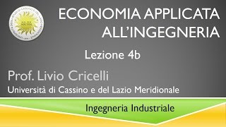 Economia applicata Ingegneria Lezione 4b [upl. by Dawna59]