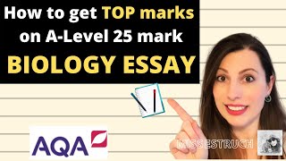 How to get TOP MARKS in a biology essay AQA Alevel 25 mark essay on paper 3 [upl. by Aimet]