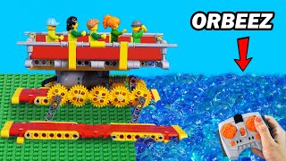 I Build LEGO CAR to Rescue The City Under Attacked by Orbeez [upl. by Moynahan]