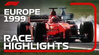 1999 European Grand Prix Race Highlights  DHL F1 Classics [upl. by Skylar]