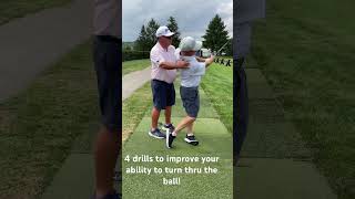 4 drills to improve turn thru the ball golf golftechnique golflesson golfswing golfskill [upl. by Kilan296]